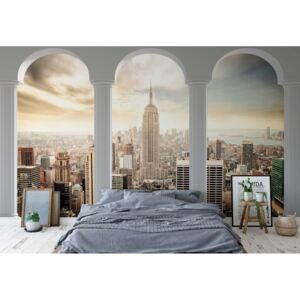 Fototapeta GLIX - New York City Skyline 3D + lepidlo ZADARMO Vliesová tapeta - 368x254 cm