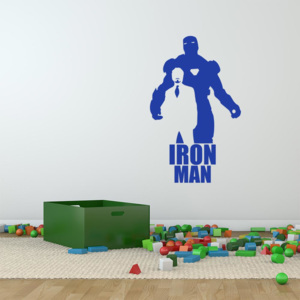 GLIX Avengers Iron Man - samolepka na stenu Modrá 35x20 cm
