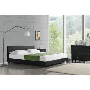 Corium® Moderná manželská posteľ "Barcelona" HTB-1008 - čierna - 200 x 200 cm