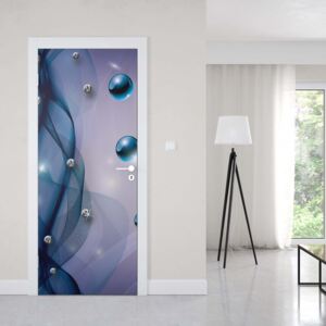 GLIX Fototapeta na dvere - 3D Modern Abstract Design Blue