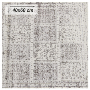 Vintage koberec, sivý, 40x60, ELROND | TEMPO KONDELA