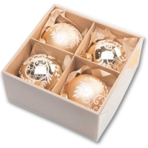 Marimex | Vianočné gule 8 cm - zlatý set | 18000398