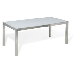 Záhradný stôl Grosso (biela) (s tvrdeným sklom). Akcia -8%. Vlastná spoľahlivá doprava až k Vám domov