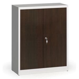Alfa 3 Zváraná skriňa s lamino dverami, 1150 x 920 x 400 mm, RAL 7035/wenge