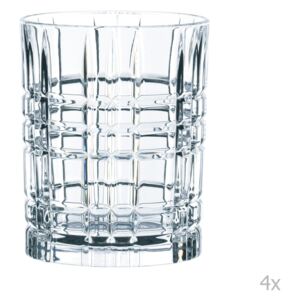 Sada 4 pohárov na whisky z krištáľového skla Nachtmann Square Whiskey Set, 345 ml