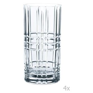 Sada 4 pohárov z krištáľového skla Nachtmann Square Longdrink, 445 ml