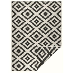Čierno-krémový vzorovaný obojstranný koberec Bougari Malta, 200 × 290 cm