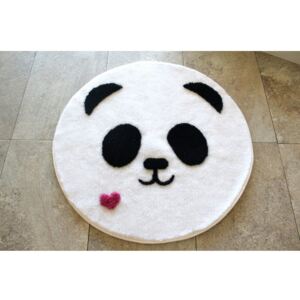 Kúpeľňová predložka s motívom medvedíka pandy Alessia, Ø 90 cm
