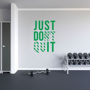 GLIX Just do it - nálepka na stenu Zelená 30x20 cm