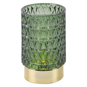 Zelená LED sklenená stolová lampa PT LIVING Diamond