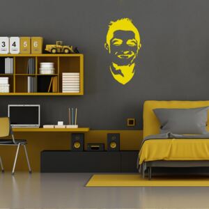 GLIX Ronaldo - nálepka na stenu Žltá 50 x 90 cm