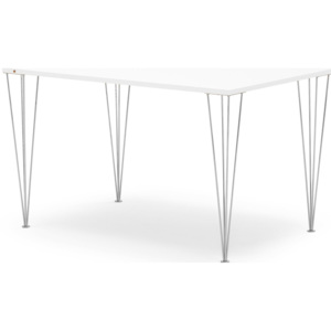 Jedálenský stôl Zadie, s HPL povrchom Š 1400 x H 800 x V 735 mmm, biela