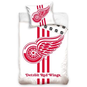 BedTex Bavlnené obliečky NHL Detroit Red Wings White, 140 x 200 cm, 70 x 90 cm