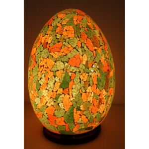 Stolná lampa ART oranžovo-zelená, EGG -M