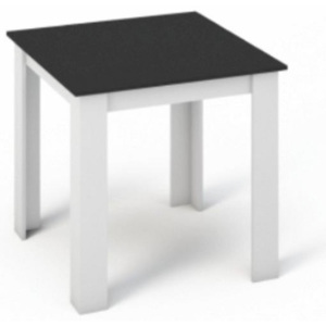 Jedálenský stôl, biela/čierna, 80x80, KRAZ | TEMPO KONDELA