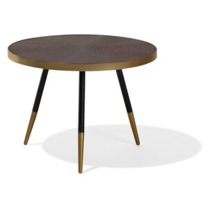 Konferenčný stolík Renola (tmavé drevo) (zlaté nohy). Akcia -25%. Vlastná spoľahlivá doprava až k Vám domov