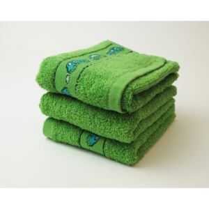 Dobrý Textil Detský uterák s motívom 30x50 - Zelená | 30 x 50 cm