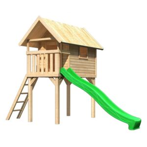 Detská hracia veža so šmýkačkou Dekorhome Zelená