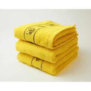 Dobrý Textil Detský uterák s motívom 30x50 - Žlutá | 30 x 50 cm