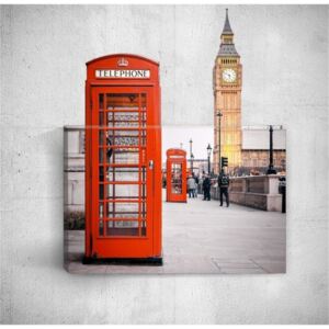 Nástenný 3D obraz Mosticx Telephone In London, 40 × 60 cm