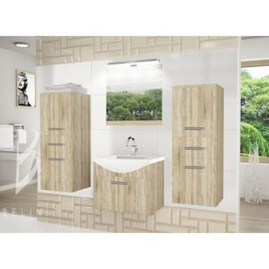 Moderná kúpeľňová zostava FINE s led osvetlením 3PRO + zrkadlo a umývadlo 01 ZADARMO 192