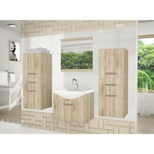 Moderná kúpeľňová zostava FINE 3PRO + zrkadlo a umývadlo 01 ZADARMO 144