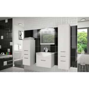 Moderná kúpeľňová zostava FINE s LED osvetlením 4PRO + zrkadlo a umývadlo 01 ZADARMO 203