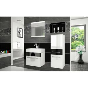 Moderná kúpeľňová zostava Sup pro+ so zrkadlom ZADARMO 04