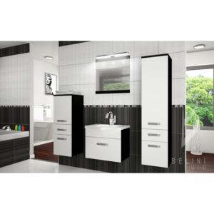 Moderná kúpeľňová zostava FINE s LED osvetlením 4PRO + zrkadlo a umývadlo 01 ZADARMO 205