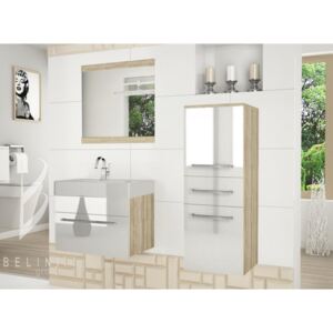 Moderná kúpeľňová zostava Sup pro+ so zrkadlom ZADARMO 03
