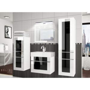 Moderná štýlová kúpelňová zostava s led osvetlením ELEGANZA 4PRO + zrkadlo ZADARMO 109