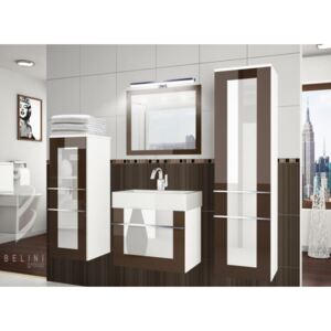 Moderná štýlová kúpelňová zostava s led osvetlením ELEGANZA 4PRO + zrkadlo ZADARMO 111