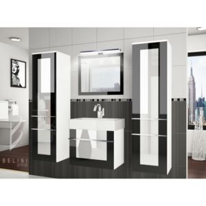 Moderná štýlová kúpelňová zostava s led osvetlením ELEGANZA 5PRO + zrkadlo ZADARMO 122