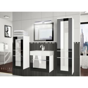 Moderná štýlová kúpelňová zostava s led osvetlením ELEGANZA 4PRO + zrkadlo ZADARMO 110
