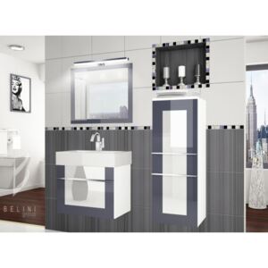 Štýlová kúpeľňová zostava s LED osvetlením ELEGANZA 1PRO + zrkadlo ZADARMO 84