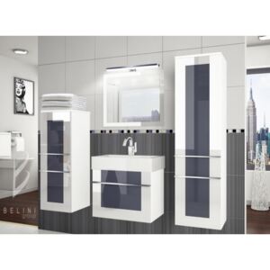 Moderná štýlová kúpelňová zostava s led osvetlením ELEGANZA 4PRO + zrkadlo ZADARMO 120