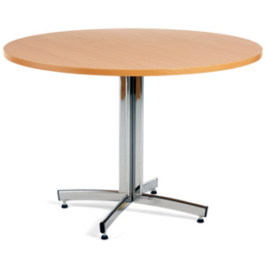 Jedálenský stôl Sanna, okrúhly Ø 1100 x V 720 mm, buk / chróm