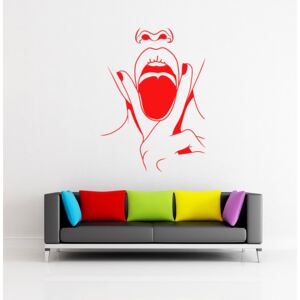 GLIX Lips swag - nálepka na stenu Červená 50 x 70 cm
