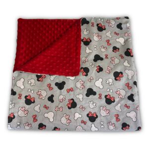 Deka Mickey Mouse/minky červená 100x75 cm