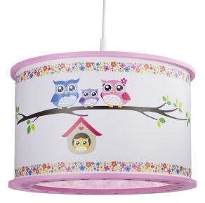 Elobra Owl family - pendant pink 131183 detské svietidlá