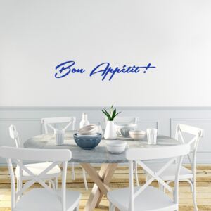 GLIX Bon Appétit - nálepka na stenu Modrá 50 x 10 cm