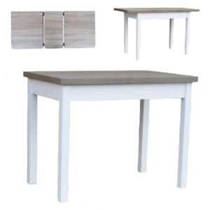Kvalitný rozkladací jedálenský stôl 100 x 60 cm Alaska bílá