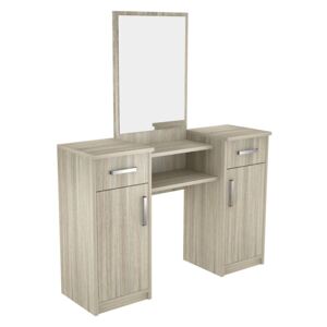 Praktický toaletný stolík so zrkadlom a 2 zásuvkami Dub Sonoma