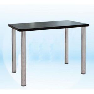 Jedálenský stôl 100 x 60 cm obdĺžnik rovné nohy Černá struktura