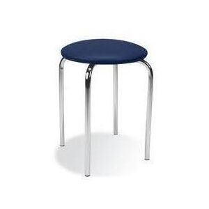 Lacná stolička kovová so sedákom 34 cm Stevo tmavě modrá - 4D