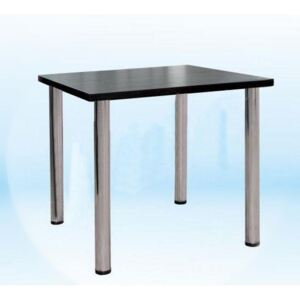 Lacný štvorcový jedálenský stôl 80 x 80 cm rovné nohy Černá struktura