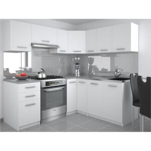 Moderná rohová kuchyňa biela Ankara 190 x 170 cm