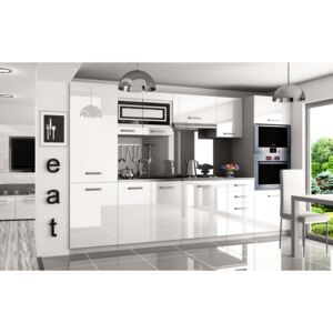 Moderná kuchyňa biela Syka 300 cm bez LED osvětlení