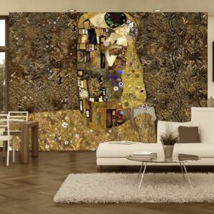 Fototapeta - Klimt inspiration: Golden Kiss 300x210 cm