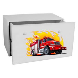 Box na hračky Poquito s hasičským autom